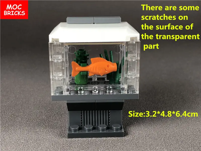Набор кубики MOC сделай сам украшение для семьи экшн фигурка аквариума Trans Fish