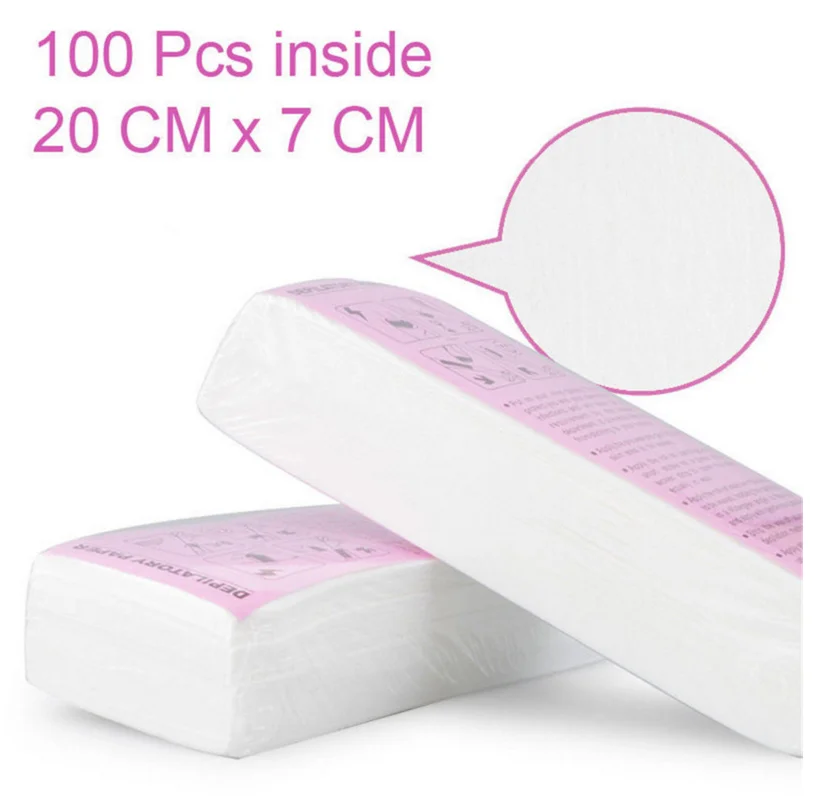 

100pcs Removal Nonwoven Body Cloth Hair Remove Wax Paper Rolls High Quality Hair Removal Epilator Wax Strip Paper Roll