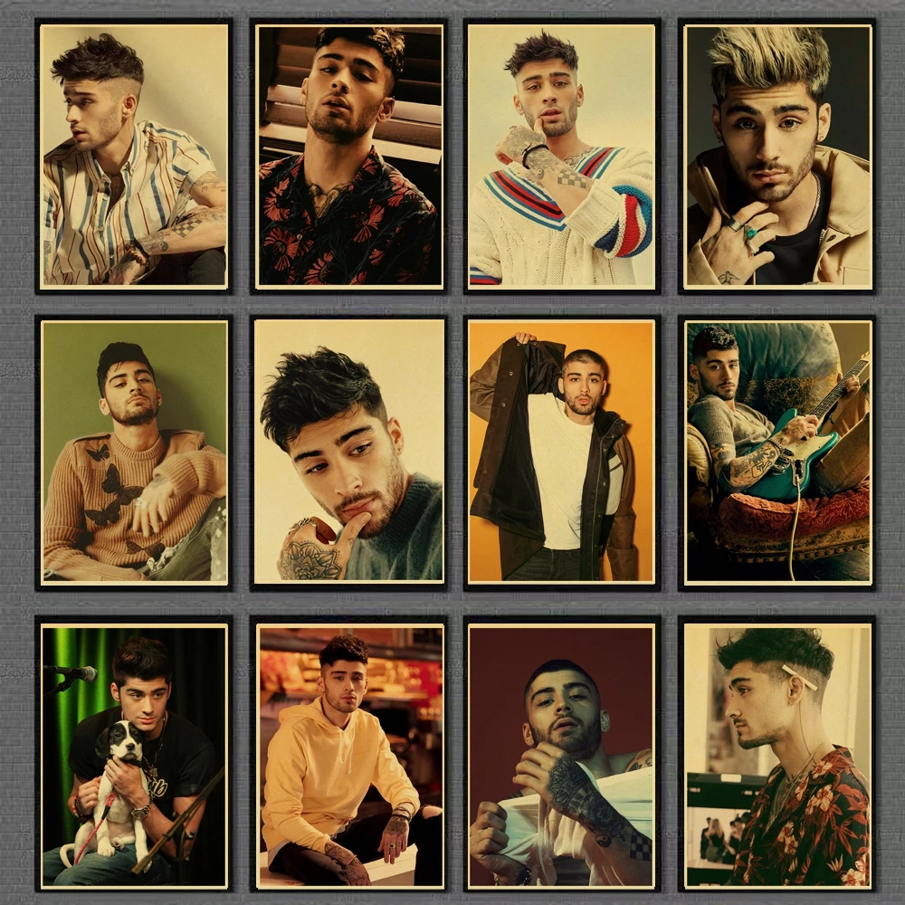 

One Direction Singer Zayn Malik retro poster vintage posters Prints high Quality Poster Wall Painting Bar /Home Decor