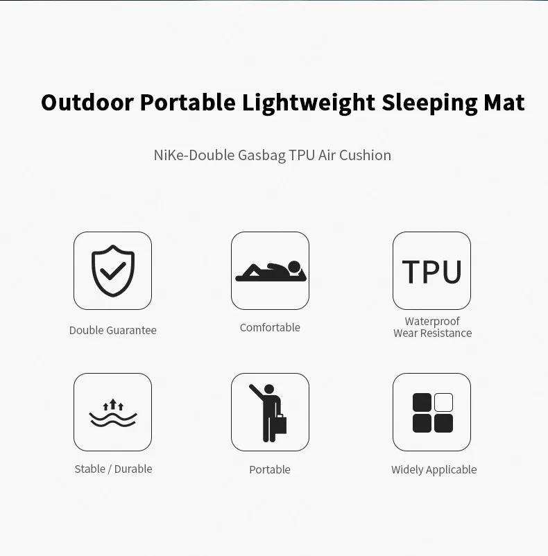 Naturehike Кемпинг Надувной Матрас палатка Двойная подушка безопасности 40D нейлон ТПУ коврик для кемпинга надувная кровать спальный коврик для пикника путешествия