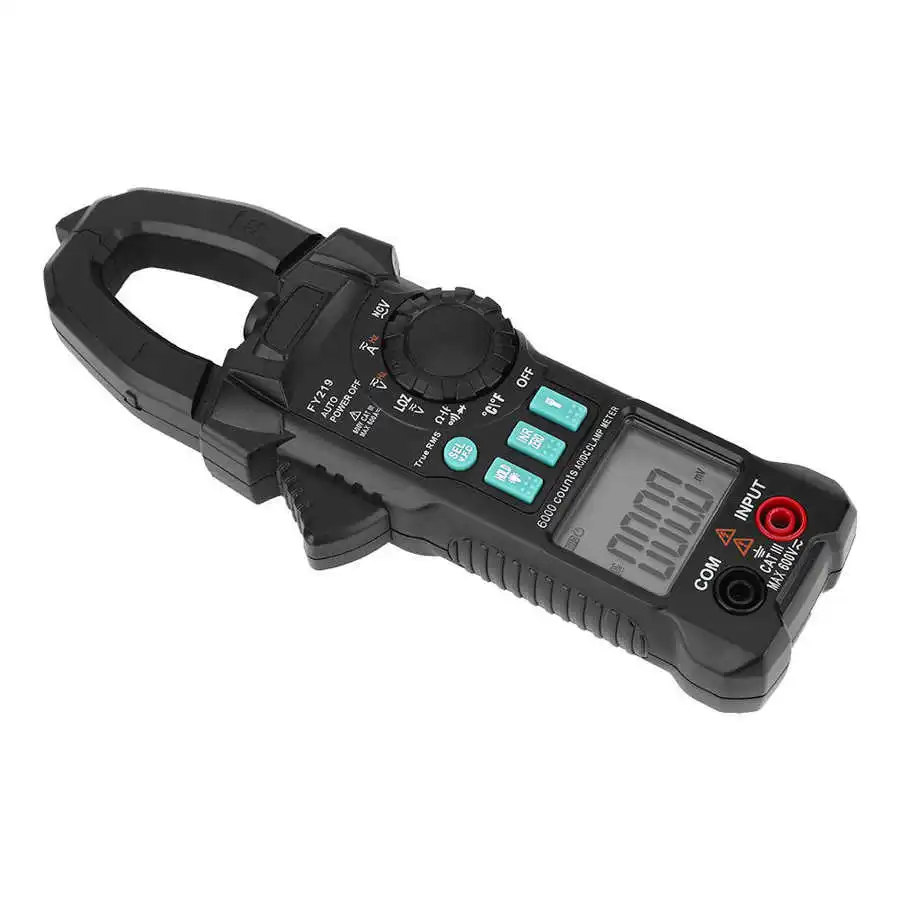 Измеритель-зажим FY219 с двойным дисплеем цифровой портативный токоизмеритель