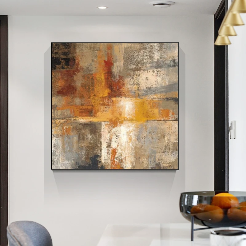 Абстрактные Масляные картины в скандинавском стиле на холсте настенные постеры