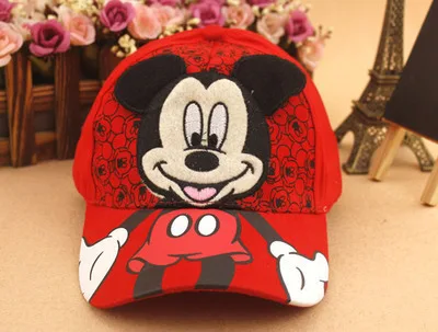 

Cartoon Mickey Mouse Hat Children Boys And Girls Baseball Hat Adjustable Black White Baseball Caps Outdoor Hat Sunscreen