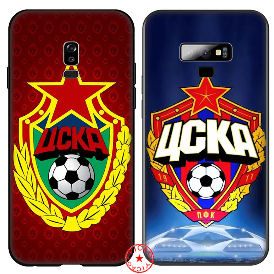 PFC CSKA Moscow Black Soft Silicone Case for Samsung Galaxy A70S A20E A2 J4 J6 Core Plus Prime J7 Duo J8 TPU Cover |