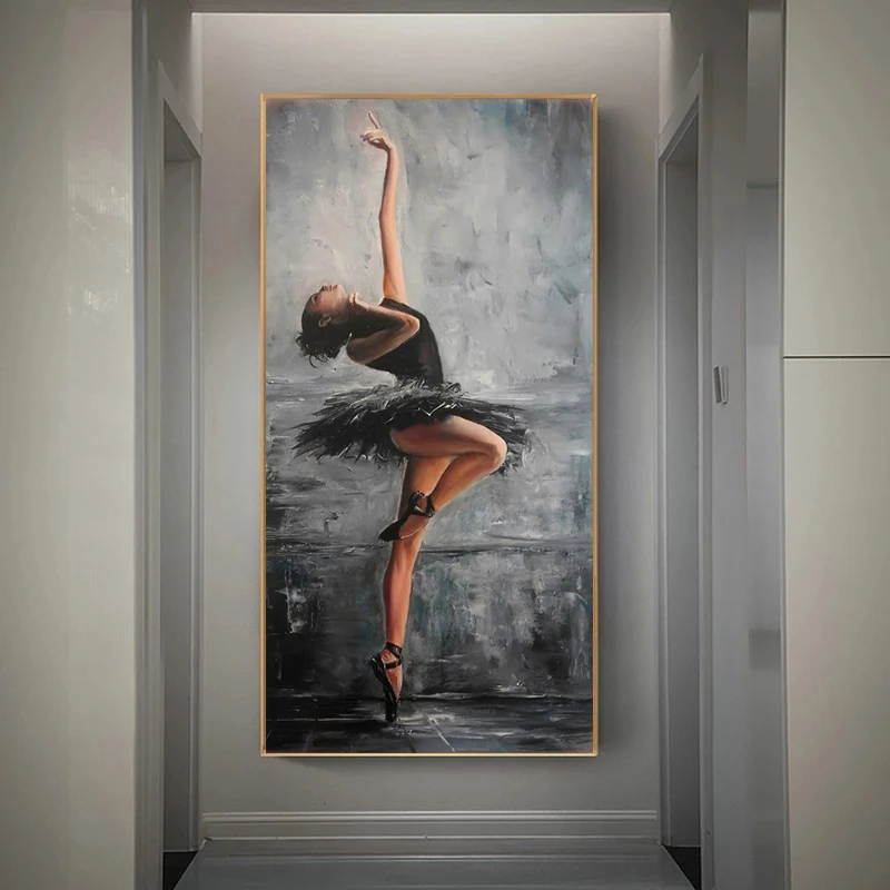 

Elegant Figure Art Ballet Dancer Canvas Painting Modern Wall Art Posters Prints Wall Pictures for Living Room Home Cuadros Decor