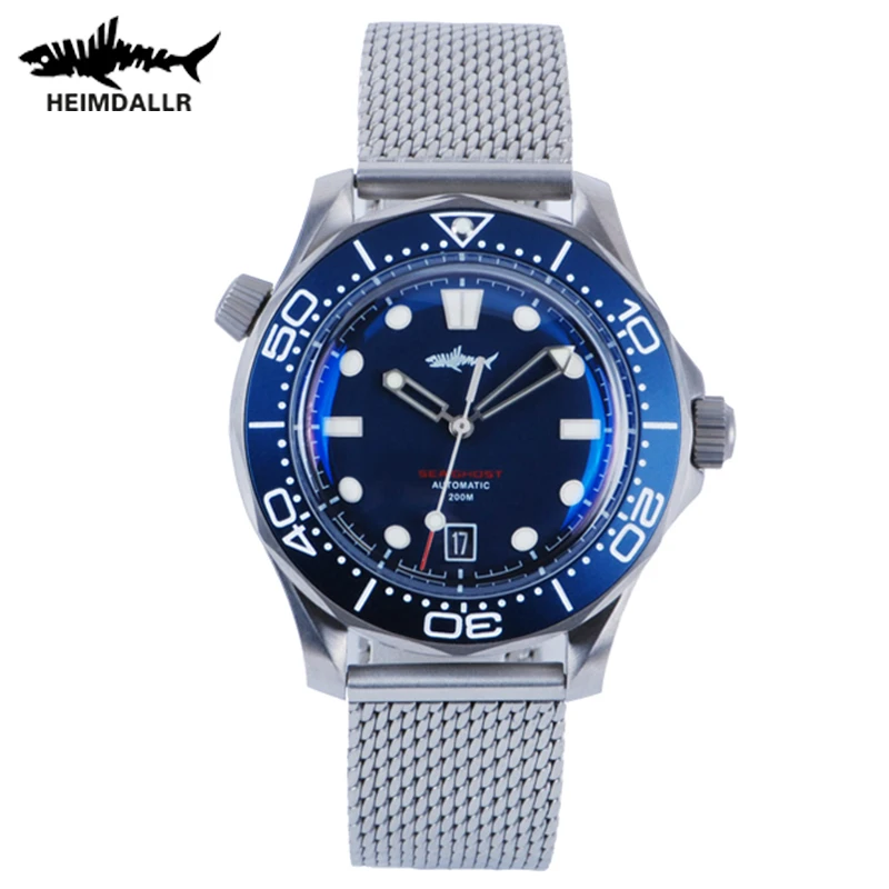 

Heimdallr Men's Sea Ghost Diving Watch Sapphire C3 Luminous Titanium Case 200M Water Resistance NH35 Automatic Movement Watch