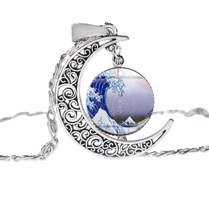 Япония канагава волна ожерелье знаменитая художественная живопись синий океан