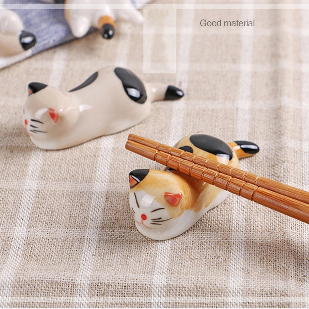 3 шт./компл. подставка для еды Lucky Cat керамический держатель японская рамен подушка