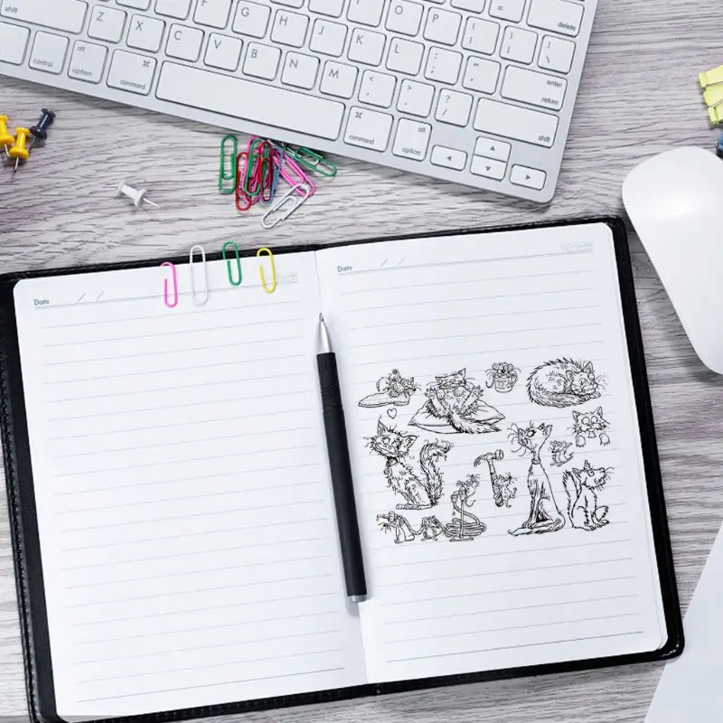 Симпатичная кошка мышь силиконовая прозрачная печать штамп сделай сам