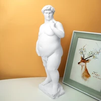 creative craft ornament fat david statue household decoration desktop sculpture western celebrity statue human body art figurine