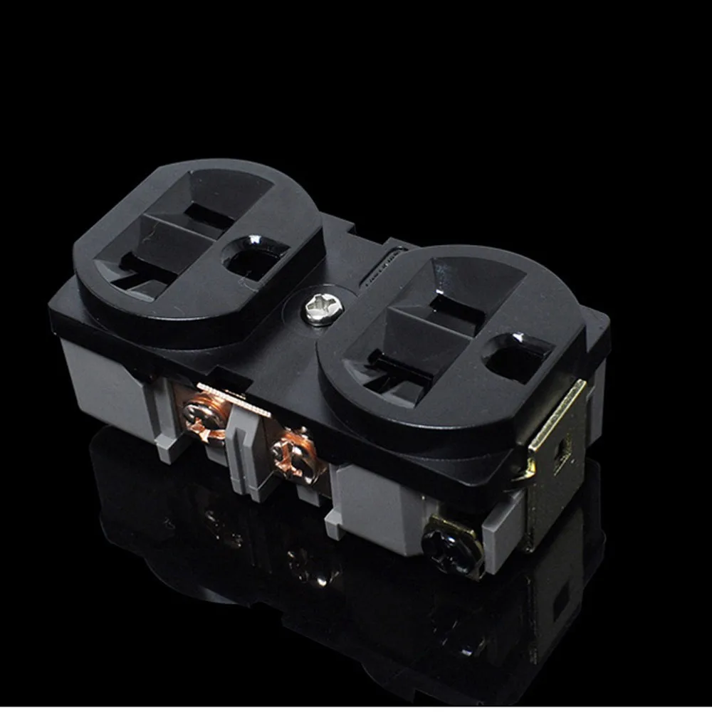 2 шт. розетка питания черный HIFI US 20A AC Розетка Красный медный