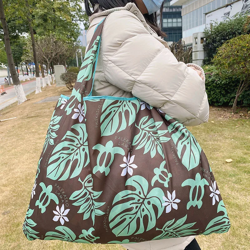 Reusable Grocery Shopping Bags Foldable Ecological Handbags Large Lightweight And Durable Portable Tote Bag Travel Storage | Багаж и сумки