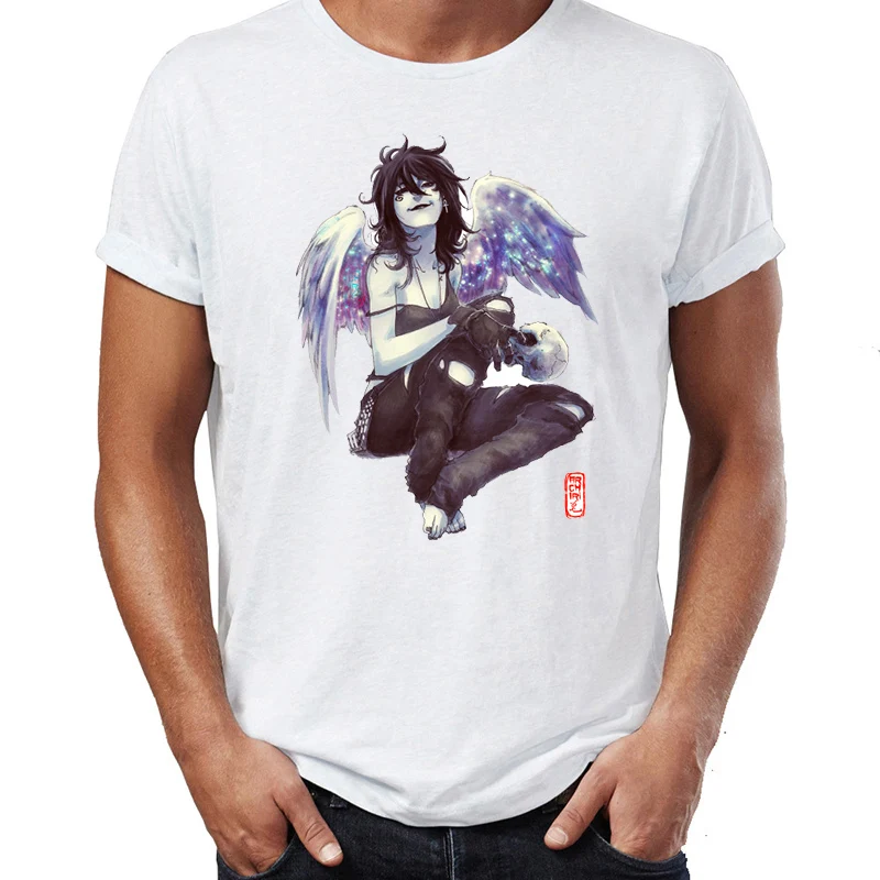 Мужская Футболка Death Sandman аниме потрясающие рисунки рисунок футболка с принтом |
