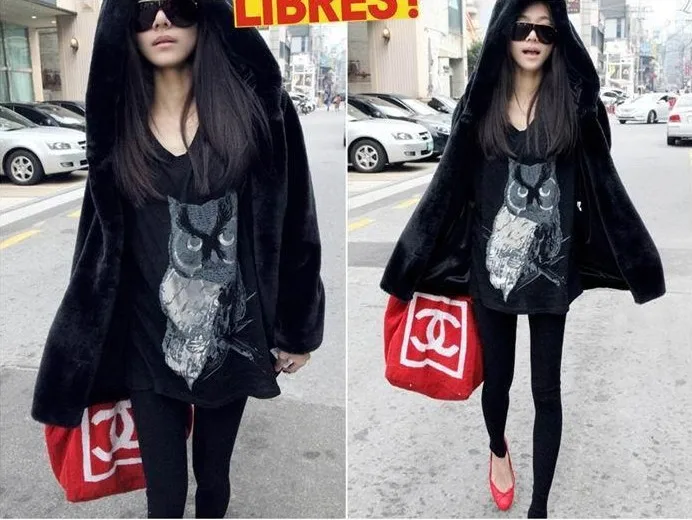 

Autumn Winter Women Fur Coat Plus Size 3XL Covered Black Women Jeckets Faux Fur Coats Women's Long Loose Soft Fur Overcoat FC007