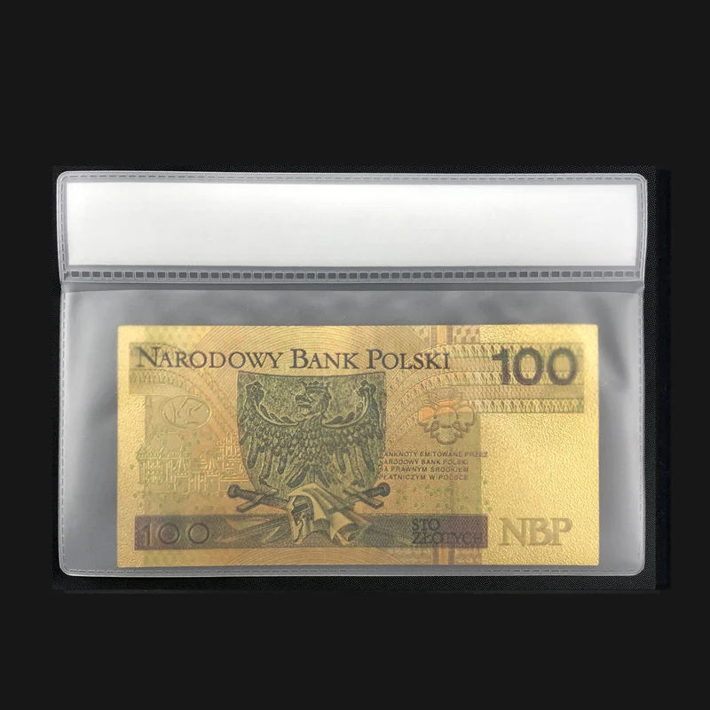 Лидер продаж для Польша золотые банкнот 100 PLN кредитки червонного золота в
