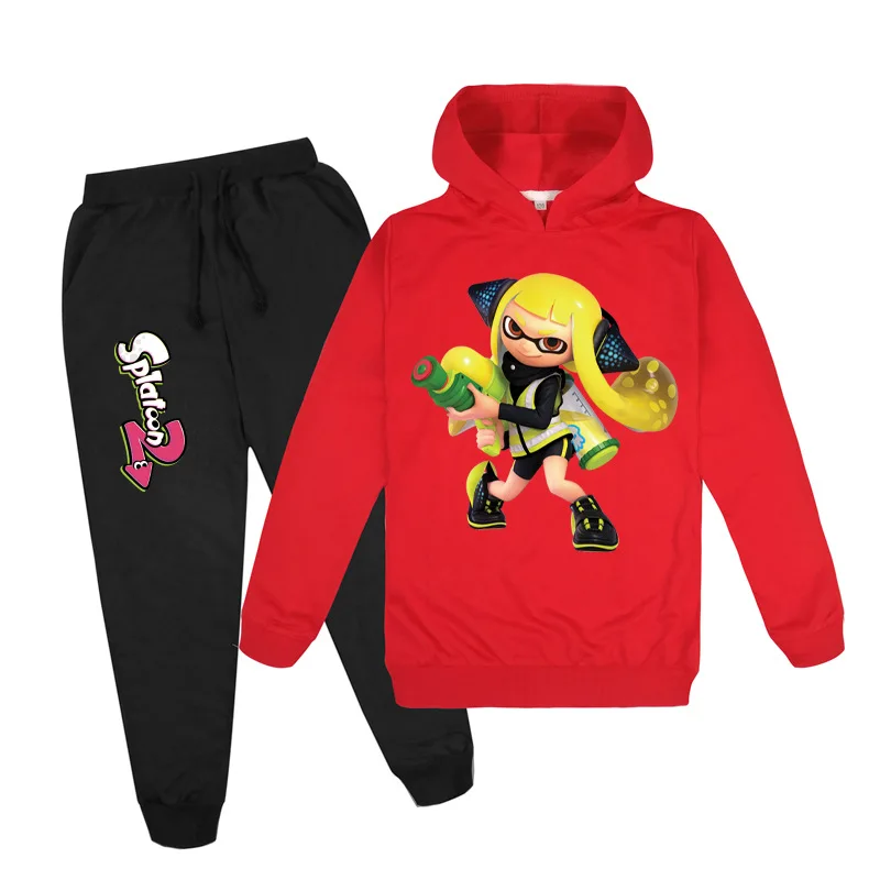 

Game Splatoon 2 Hoodie Kids Sweatshirt + Legging Pants 2pcs Sets Boys Cartoon Octopus Casual Tracksuit for Teen Girls Clothes