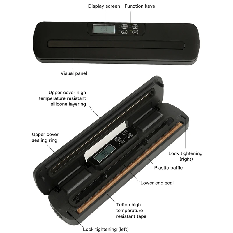

Electric Vacuum Food Sealer Household Kitchen Food Vacuum Sealer Packaging Machine Include 10Pcs Bags Food Vacuum Packer