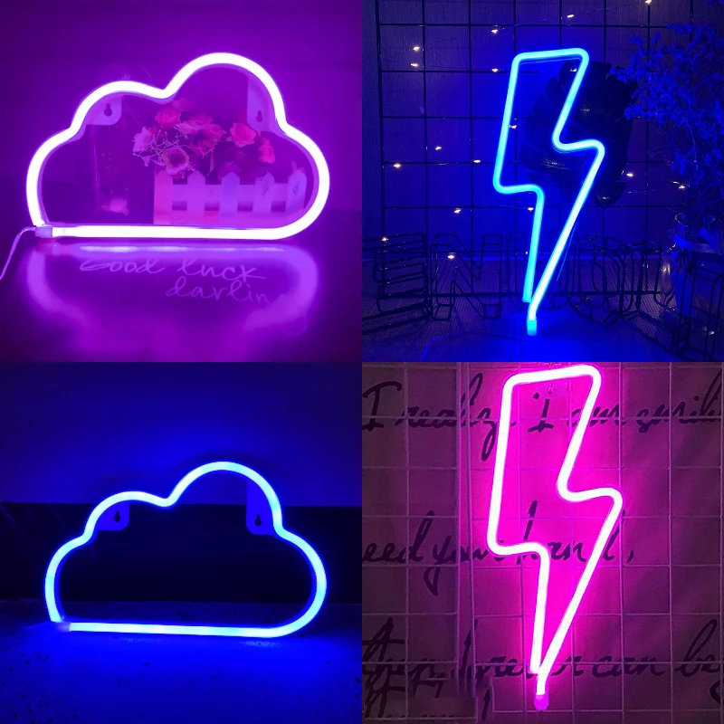 Неоновый светодиодный светильник s Sign неоновая лампа с Луной и планесветильник