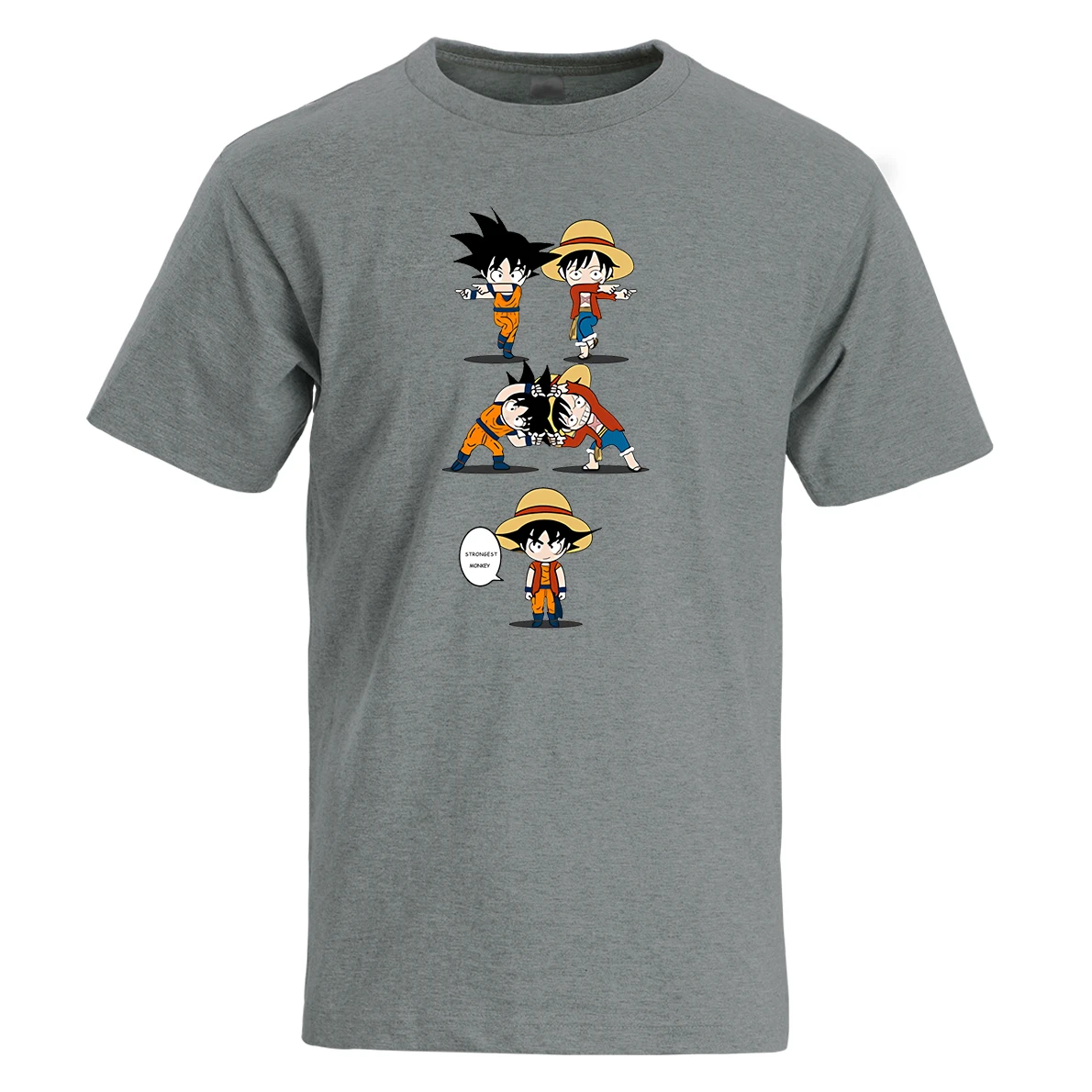 Dragon Ball Z & one piece самая сильная обезьяна забавная Футболка Мужская Лето 2019 Harajuku