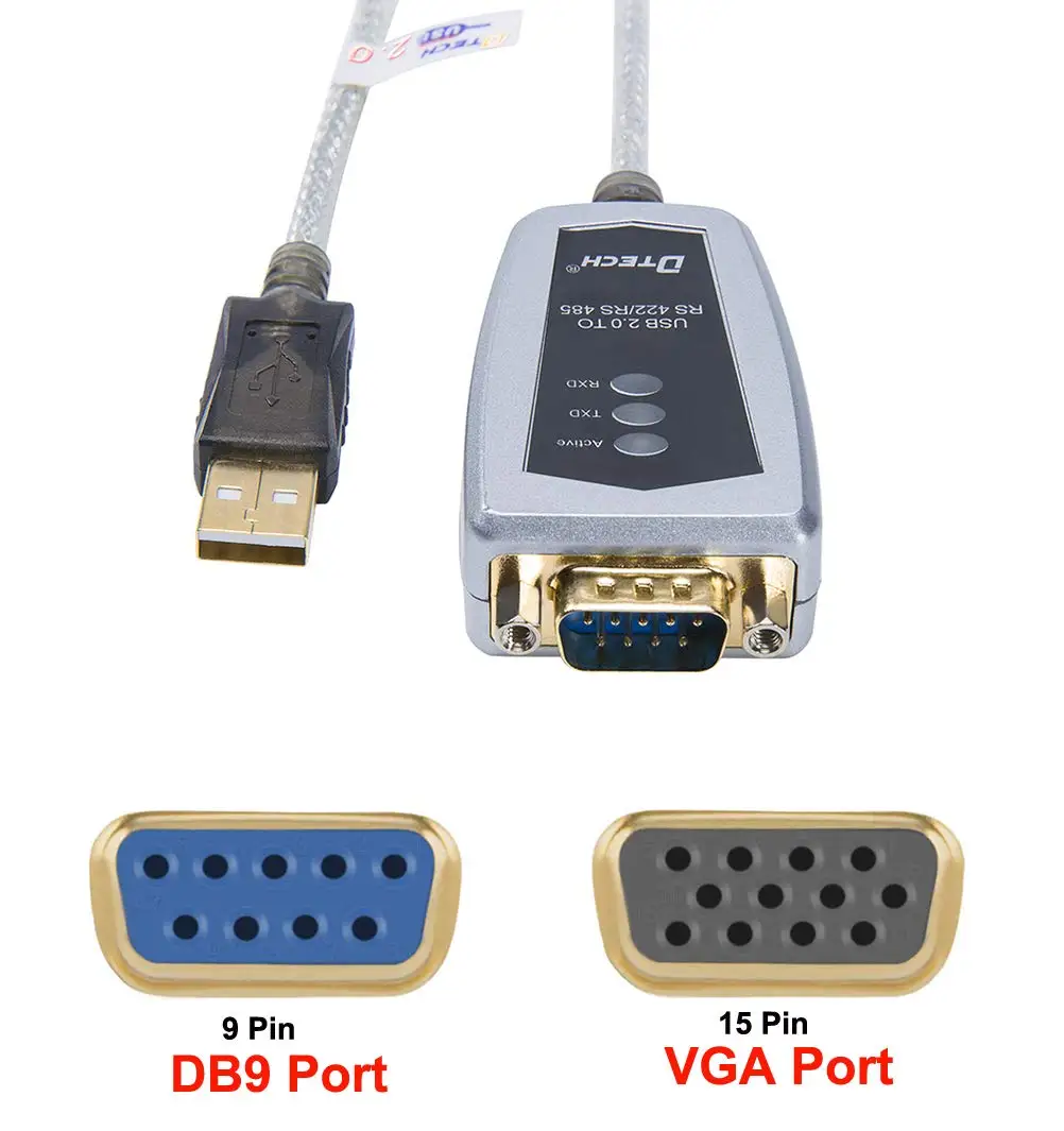 JABS USB к RS485 RS422 последовательный конвертер адаптер кабель FTDI чип для Windows 10 8 7 XP и Mac |
