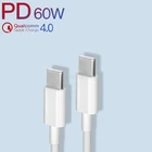Кабель для быстрой зарядки PD, 3 А, USB Тип C, 60 Вт, QC 4,0