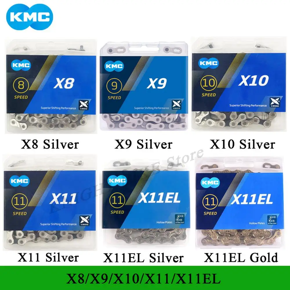 Велосипедная цепь KMC 118L X11EL X12 X11 X10 X9 Z9 велосипедная 10 скоростей шоссейный MTB