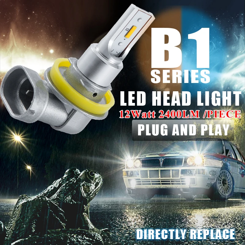 CNSUNNYLIGHT тонсветодиодный ные лампы для автомобильных фар H8/H11 9005 9006 24 Вт/пара 6000 лм