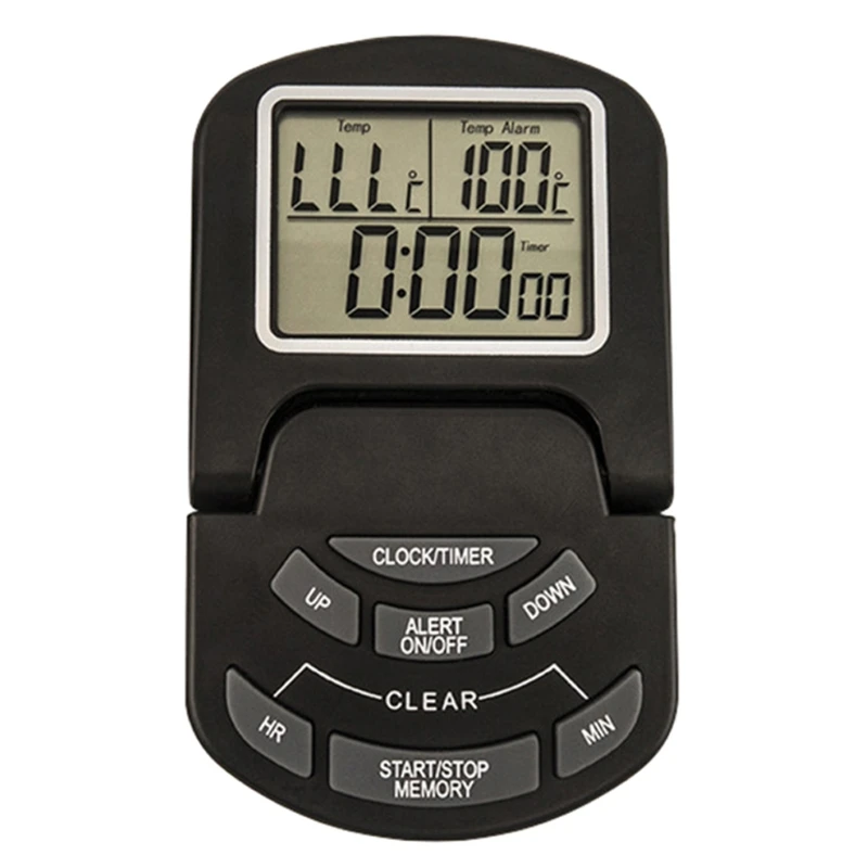 

Meat Thermometer Probe BBQ Grill Kitchen Thermometer Home Cooking Timer Alarm