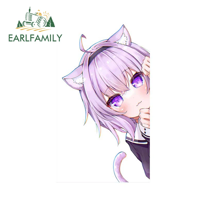 

EARLFAMILY 13 см x 7,7 см для Hololive Nekomata Okayu Peek забавная Автомобильная наклейка s аниме Виниловая Наклейка Граффити лобовое стекло наклейка для ноутбу...