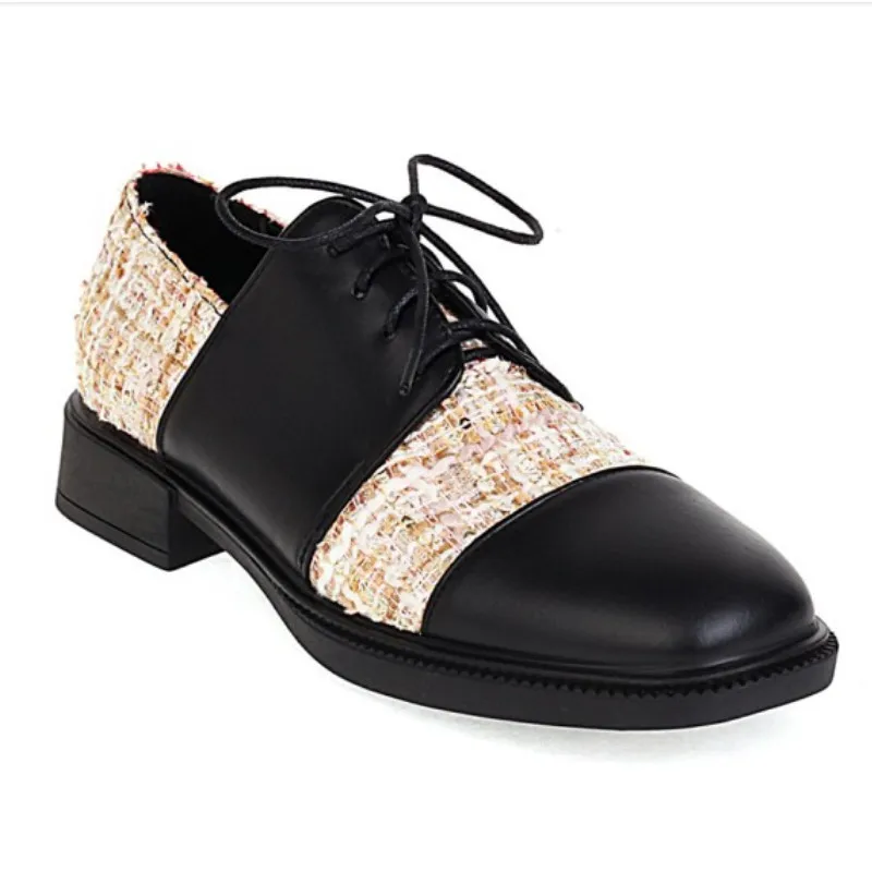 

Fanyuan Spring Top Cowhide Classic FanyuElegant Women High Heel Shoes Lace-up Thick Heel Comfortable Shoes Women Leather Shoes