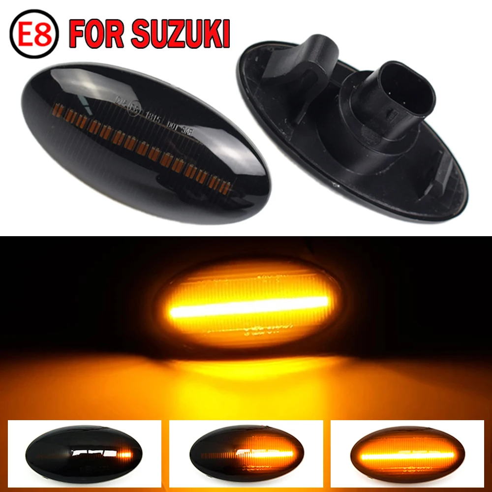 

2pcs Dynamic LED Side Marker Light Turn Signal Indicator Repeater Light Fit For Suzuki SX4 S-Cross GL 2013-2020