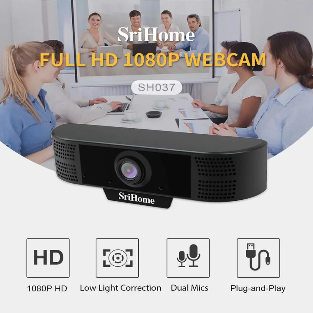 

HobbyLane Computer Video Camera Network Conference 1080P HD Camera with Noise Reduction Microphone Computer Webcam