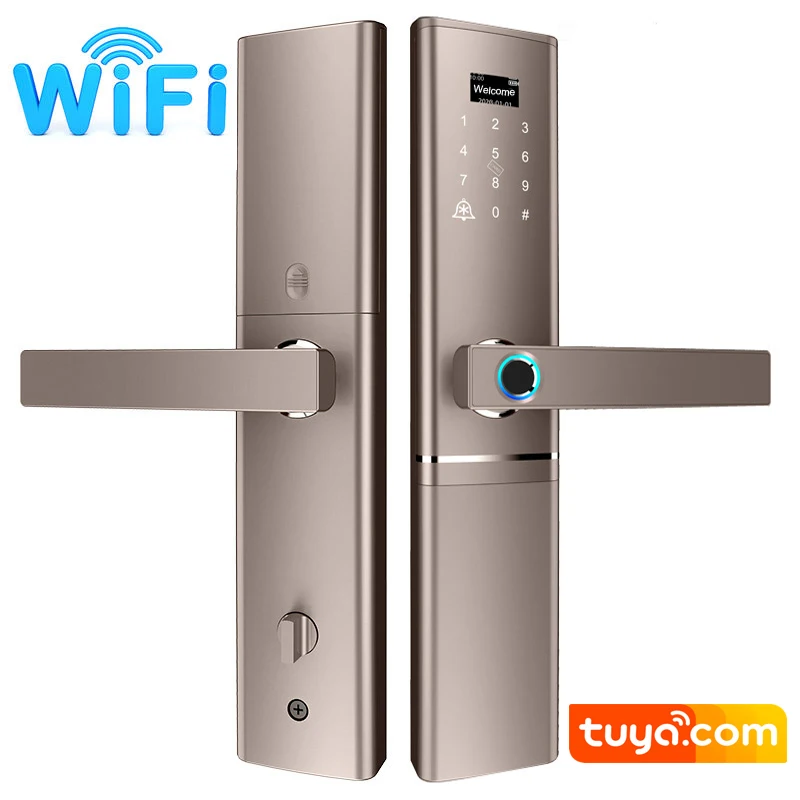 WiFi смарт дверной замок с отпечатком пальца беспроводной пульт дистанционного