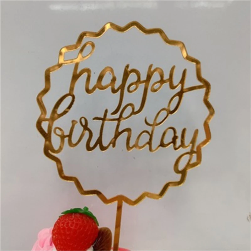 Ins/Новый С Днем Рождения акриловый торт фигурки жениха и невесты из розового