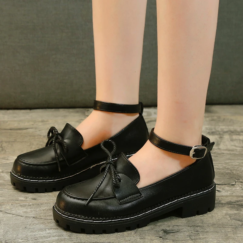 Новинка Туфли оксфорды для женщин Женская обувь с бантом на плоской подошве без