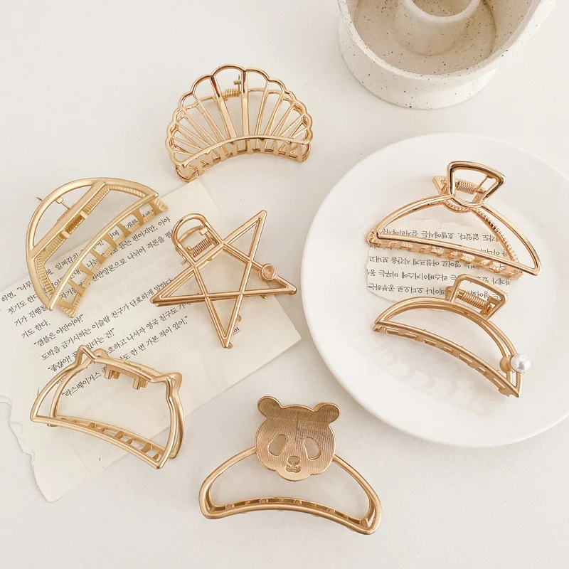 INS/зажим для волос Кулачковый Зажим Queen Южная Корея Элегантный изящный металл