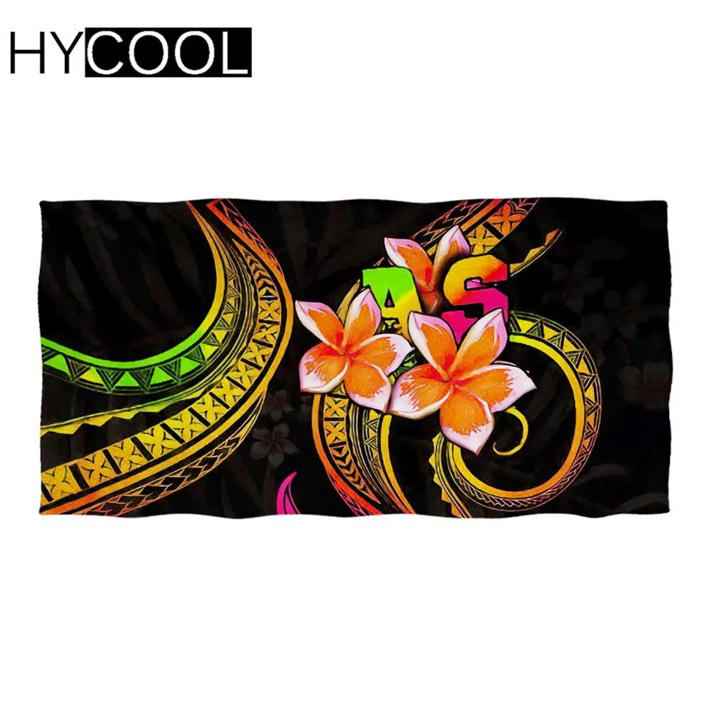 

Golden Samoan Tribal 3D Print Quick Dry Face Bath Towels Comfort Wearable Travel Hair Poncho Absorbing Swimming Toallas