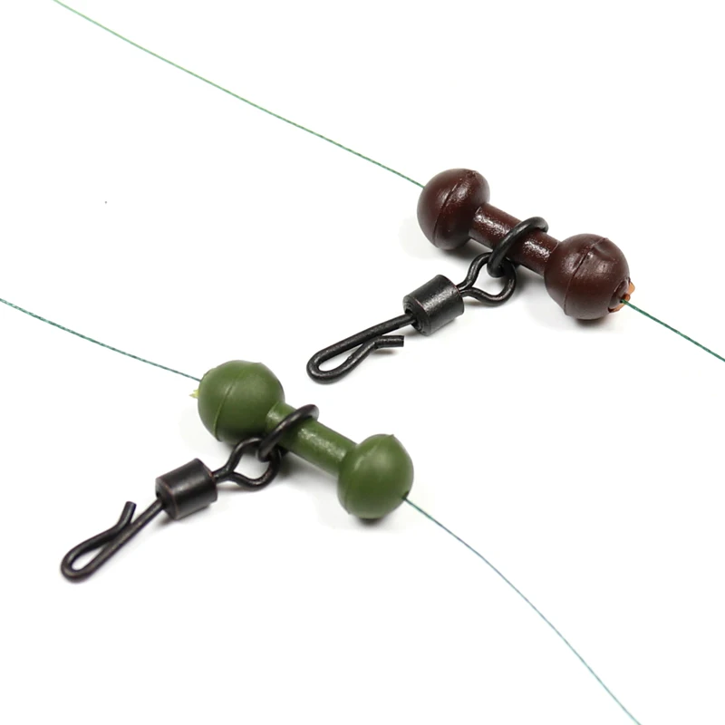 Bimoo 10 шт./упак. для рыбалки на карпа Chod Heli Beads коричневые Зеленые Аксессуары