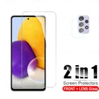 Защитное стекло 2 в 1 для Samsung Galaxy A72 5G, чехол для объектива камеры, Защитная пленка для SamsungA72 5G A 72 A726B, закаленное стекло
