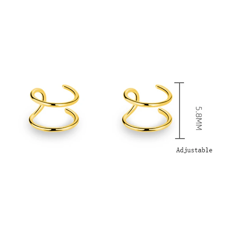 Серьги-каффы женские из серебра 925 пробы 2 шт./лот | Украшения и аксессуары