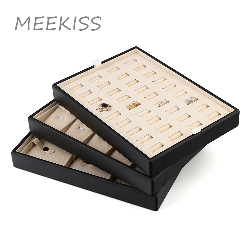 New High-end Jewelry Display Jewelry Tray Jewelry Tray Ring Necklace Jade Bracelet Collection Storage Viewing Display Tray