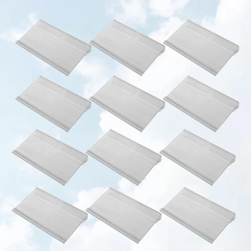 

60 Pcs Sign Label Holder Hanging Hook Shelf Retail Price Tag Label Merchandise Sign Display Holder Stand (Transpare