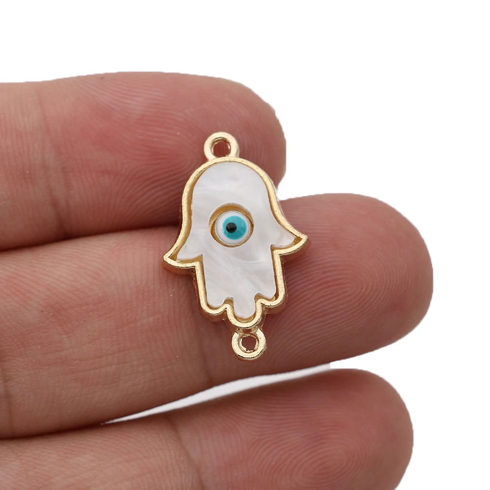 5 шт. Позолоченный Хрустальный Фатима для рук сглаза очаровательные разъемы