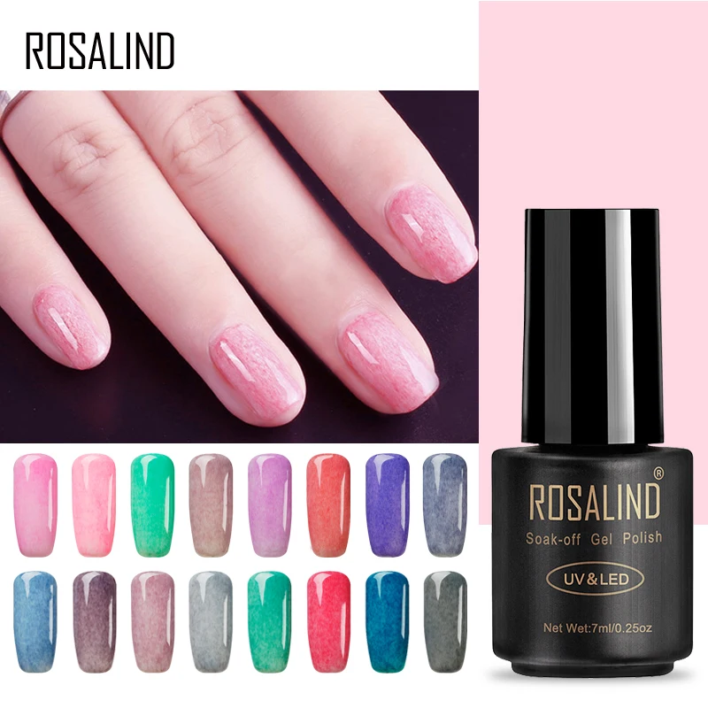 

ROSALIND 26 Colors Primer Gel Varnish Faux Fur Gel Soak Off UV LED Gel Nail Polish Base Coat No Wipe Top Color Gel Polish