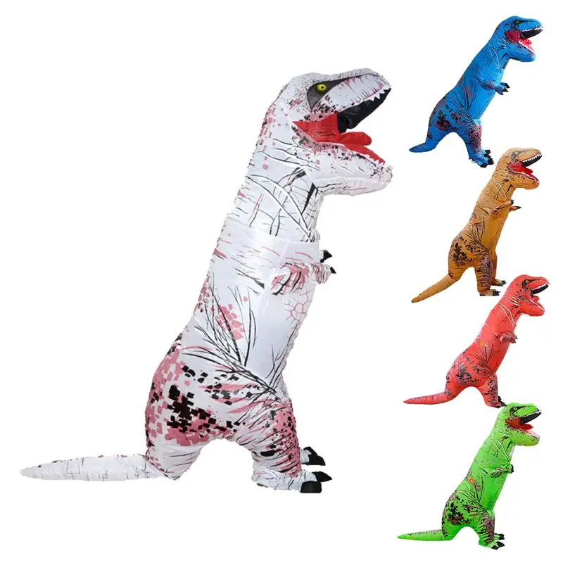 

Adult Halloween Tyrannosaurus Inflatable Costume Fancy Dinosaur Blow Up Suit Cosplay Festival Party Performance Jumpsuit