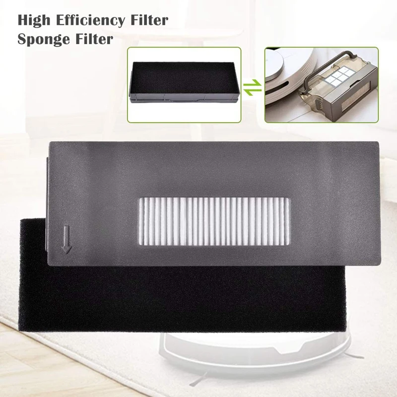 

AD-Accessories Kit Compatible for ECOVACS DEEBOT 901 900 Robotic Vacuum, 6 Filter + 2 Set Brush + 1 Main Brush