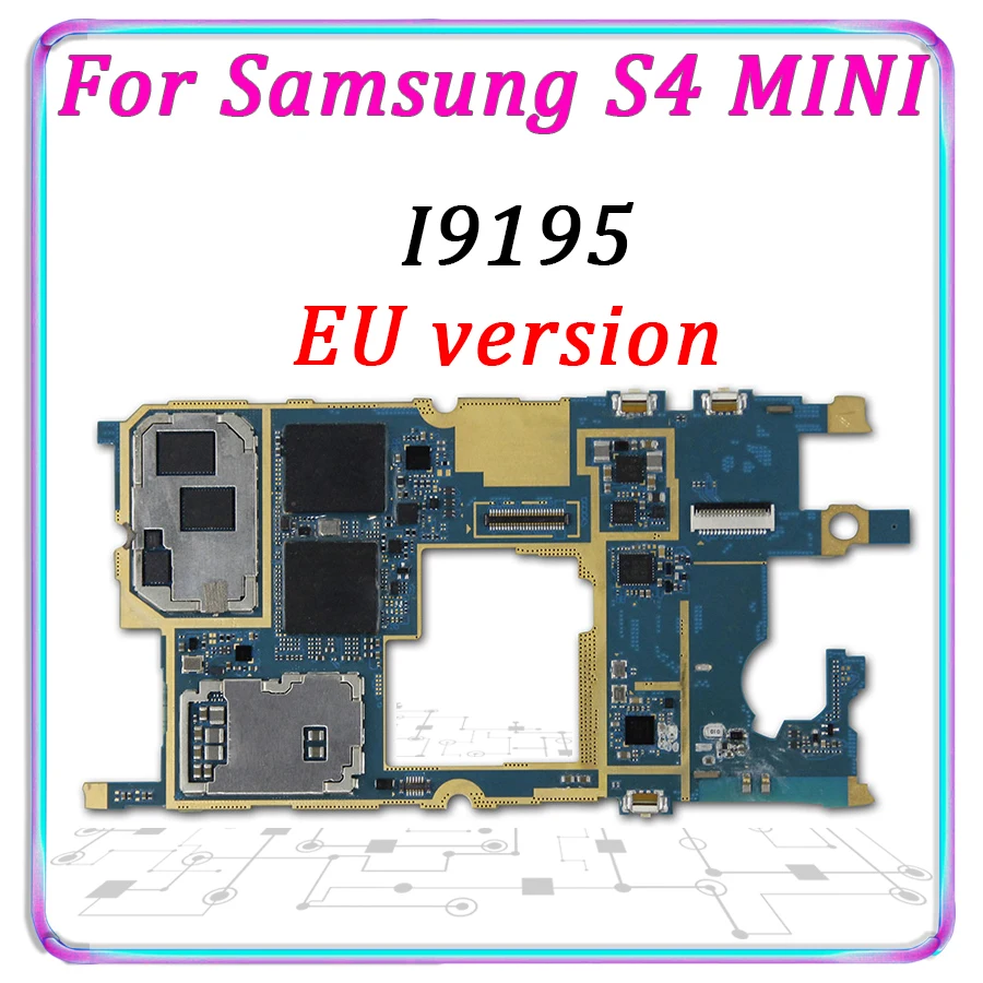 Оригинальная материнская плата для samsung Galaxy S4 MINI I9195, материнская плата для Android, Логическая плата для samsung S4 MINI I9195, протестированная хорошая пластина