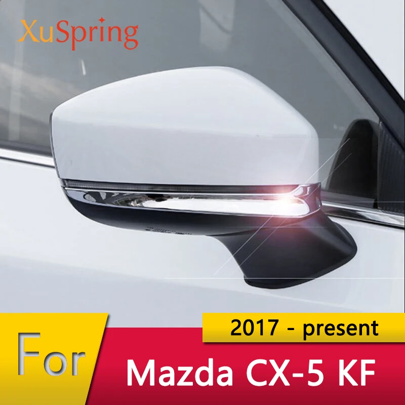 

Car Rear View Mirror Protective Trim Strips Cover Stickers Garnish Accessories Styling For Mazda CX-5 CX5 2017-2021 KF