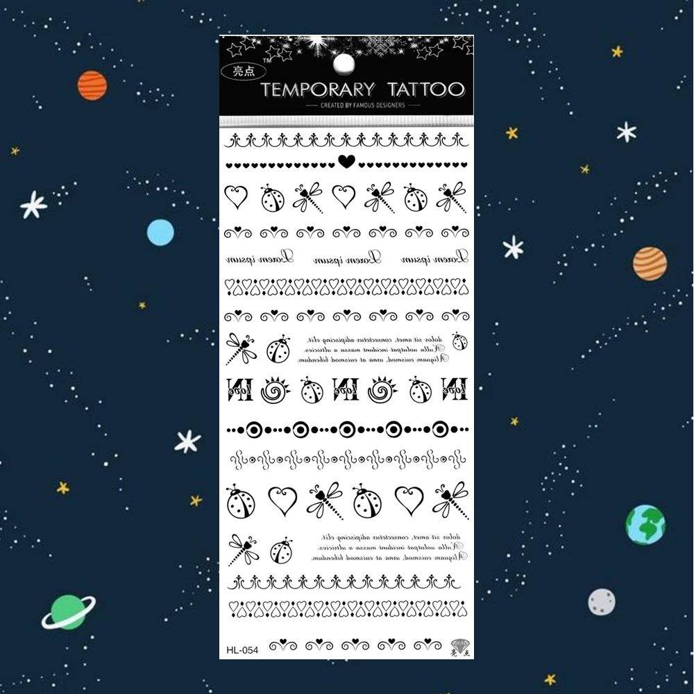 5 шт./лот стрелы поддельные тату Сердце Дети король водонепроницаемый письмо