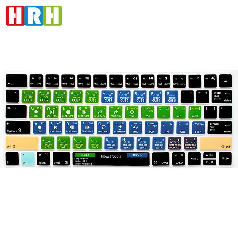HRH Serato DJ Traktor Pro 2/Traktor Kontrol S4 VIM ярлыки клавиатуры Чехлы силиконовая кожа для Apple Magic Keyboard MLA22B/A US